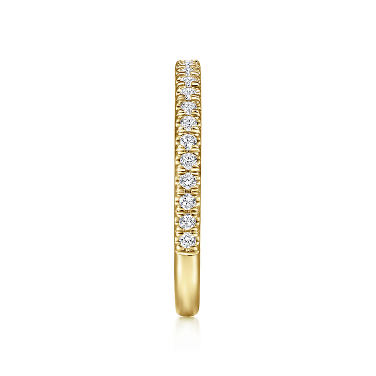 14K Yellow Gold Diamond Matching Wedding Band - 0.3 ct - Shot 5
