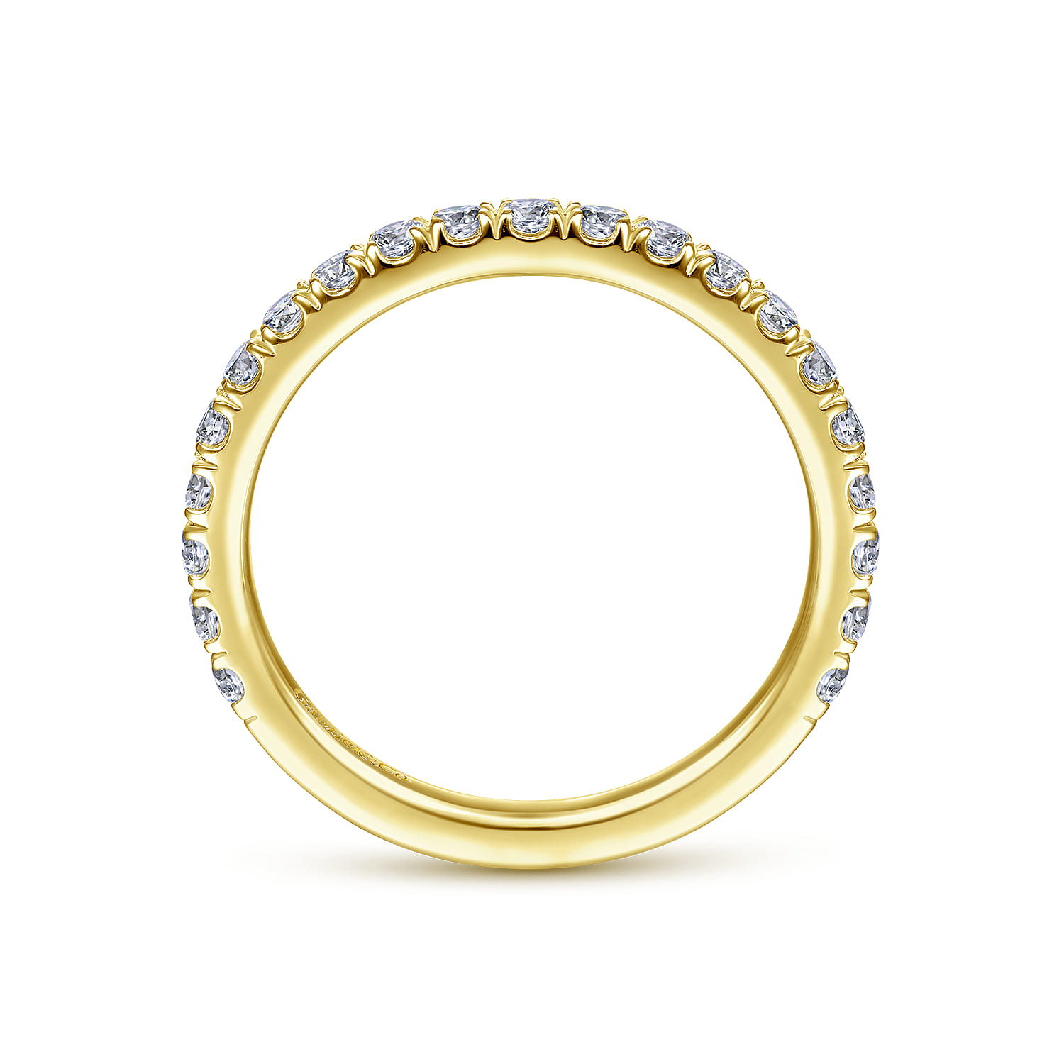 14K Yellow Gold Diamond Matching Wedding Band - 0.6 ct - Shot 2