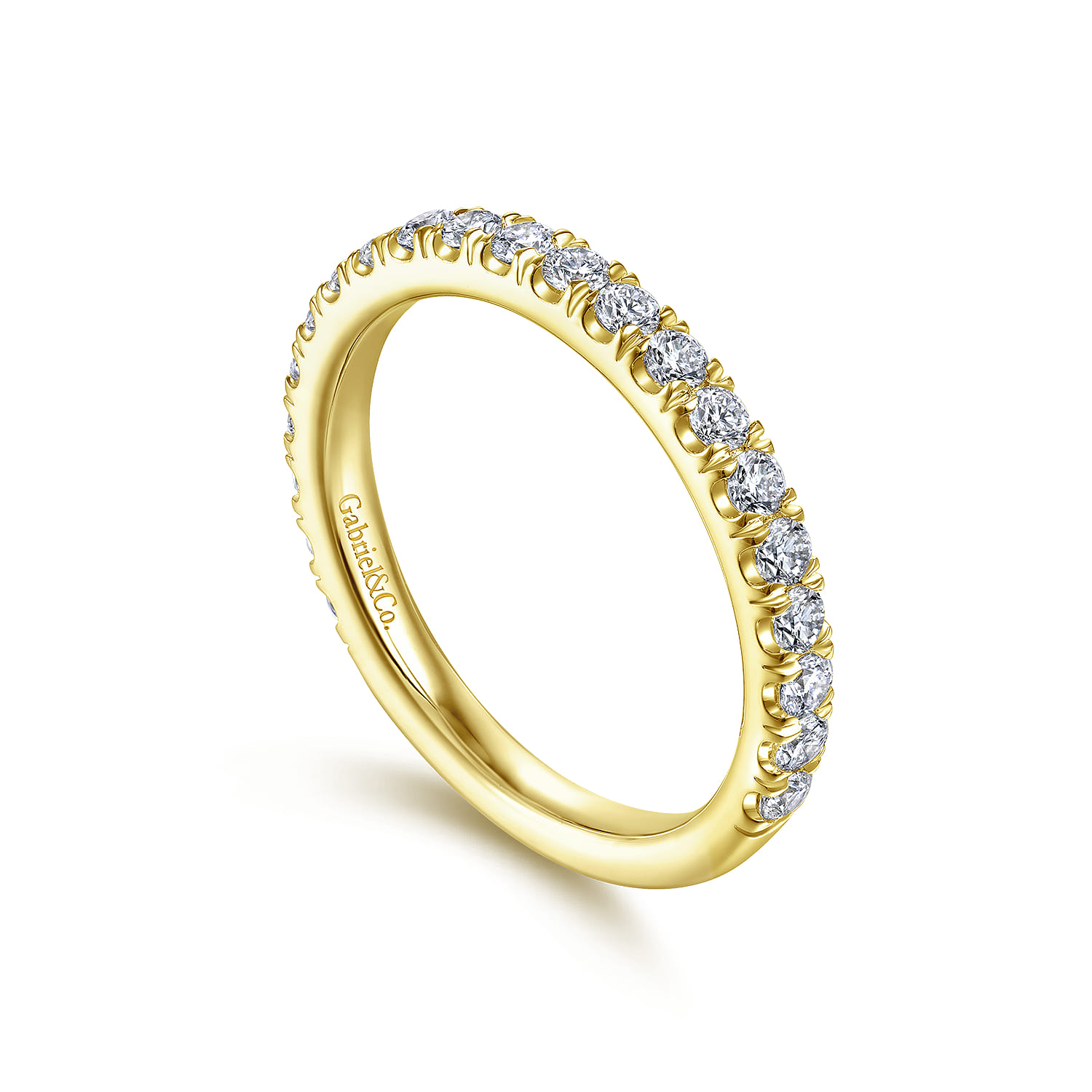 14K Yellow Gold Diamond Matching Wedding Band - 0.6 ct - Shot 3