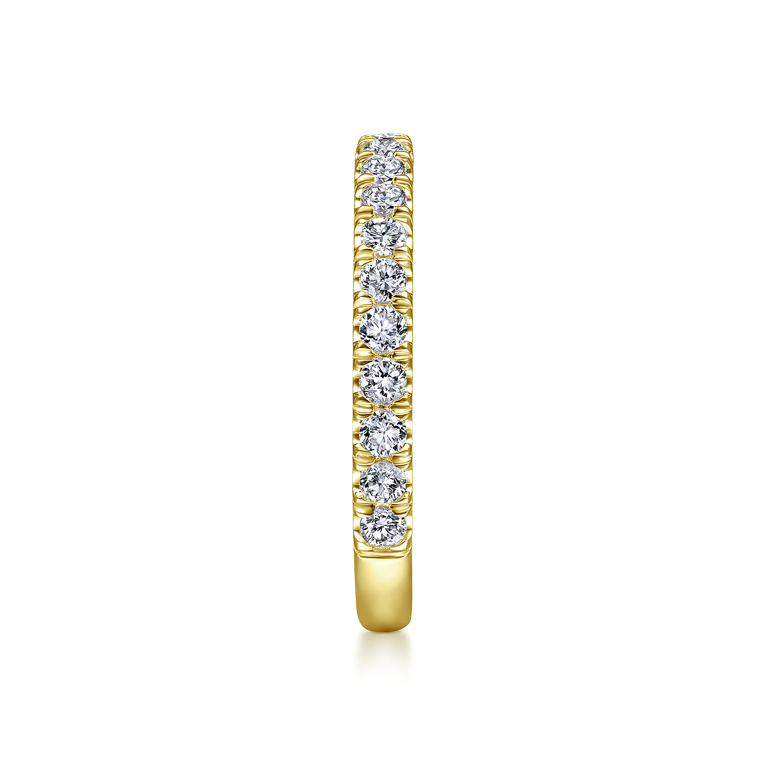 14K Yellow Gold Diamond Matching Wedding Band - 0.6 ct - Shot 5