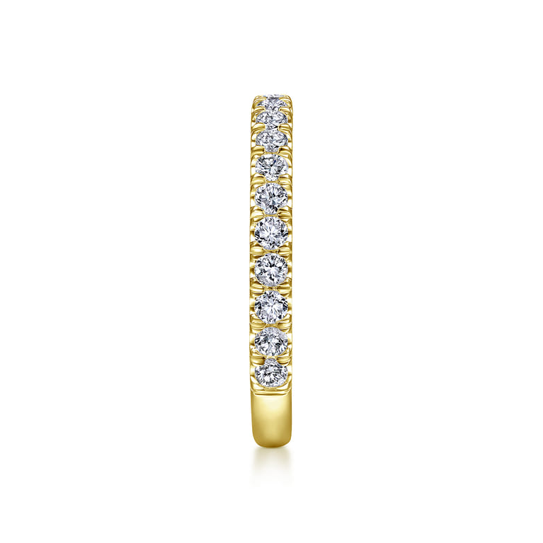 14K Yellow Gold Diamond Matching Wedding Band - 0.6 ct - Shot 5