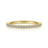 14K Yellow Gold Diamond Matching Wedding Band - 0.21 ct