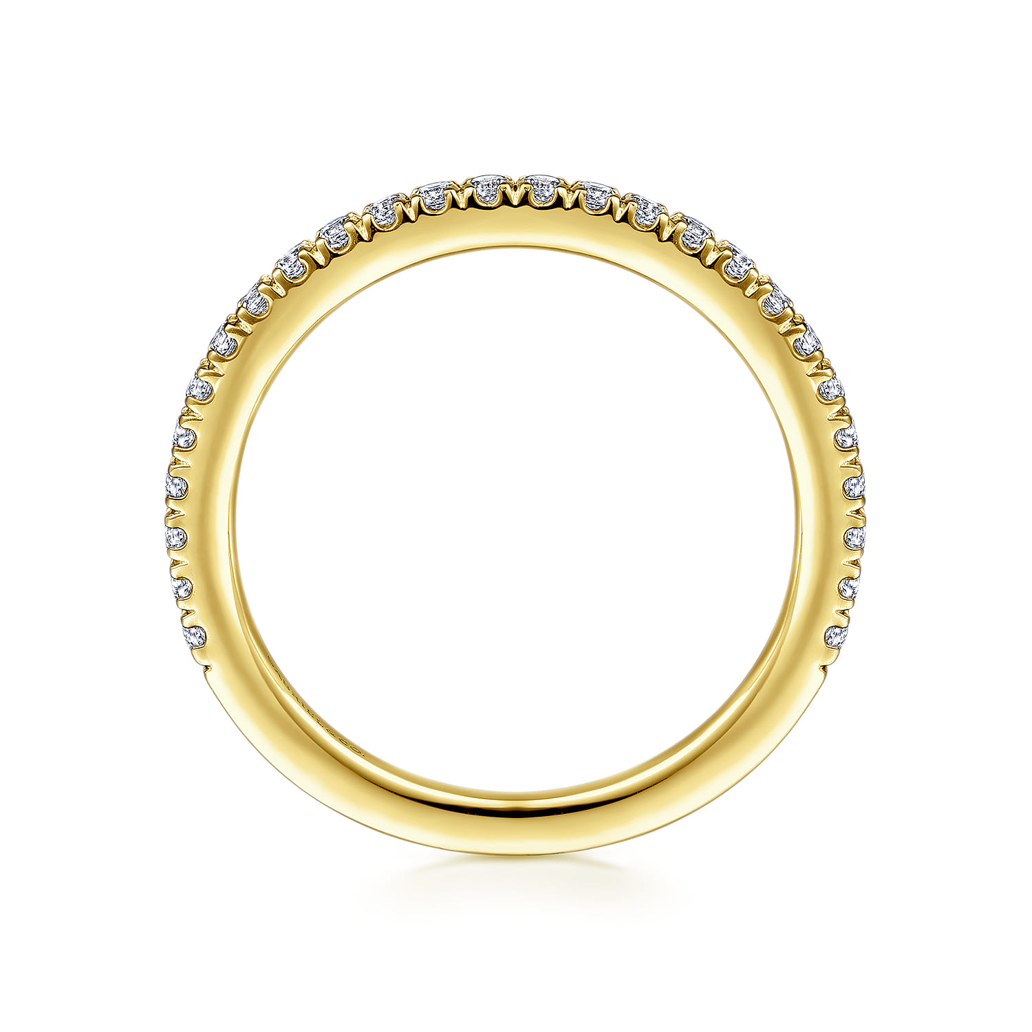 14K Yellow Gold Diamond Matching Wedding Band - 0.21 ct - Shot 2