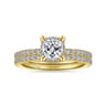14K Yellow Gold Diamond Matching Wedding Band - 0.21 ct