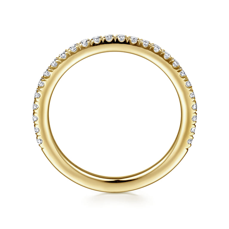 14K Yellow Gold Diamond Matching Wedding Band - 0.27 ct - Shot 2
