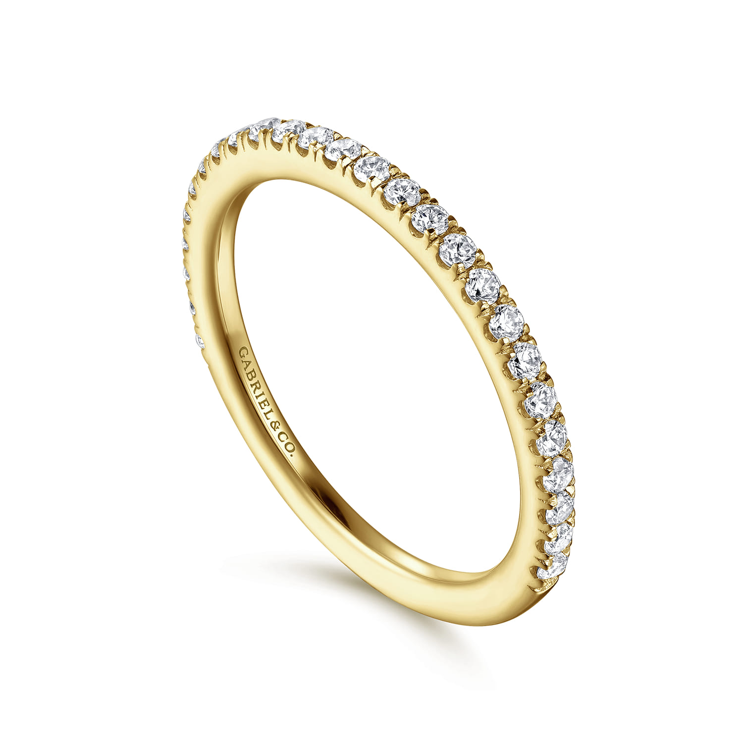 14K Yellow Gold Diamond Matching Wedding Band - 0.27 ct - Shot 3