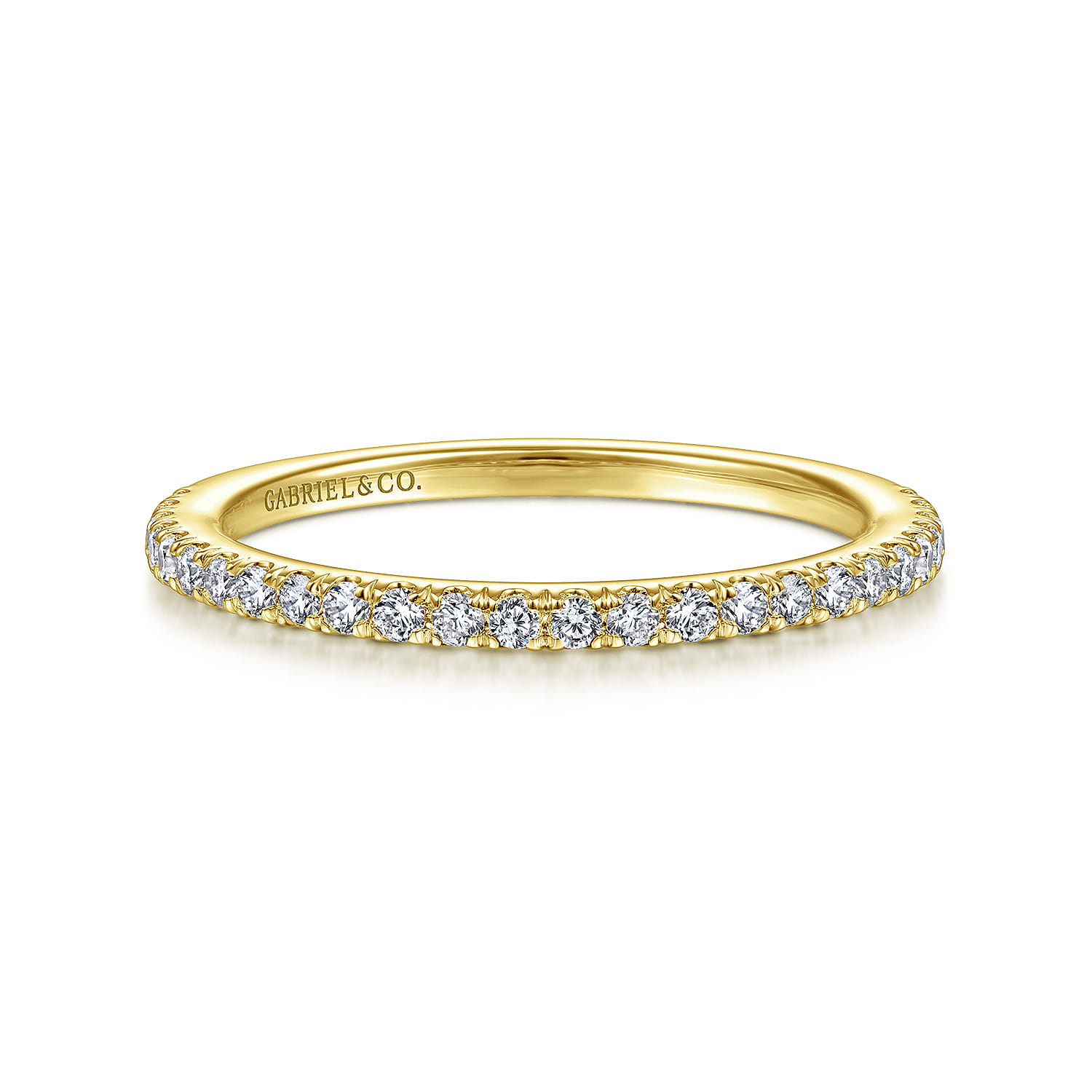 14K Yellow Gold Diamond Matching Wedding Band - 0.21 ct - Shot 1