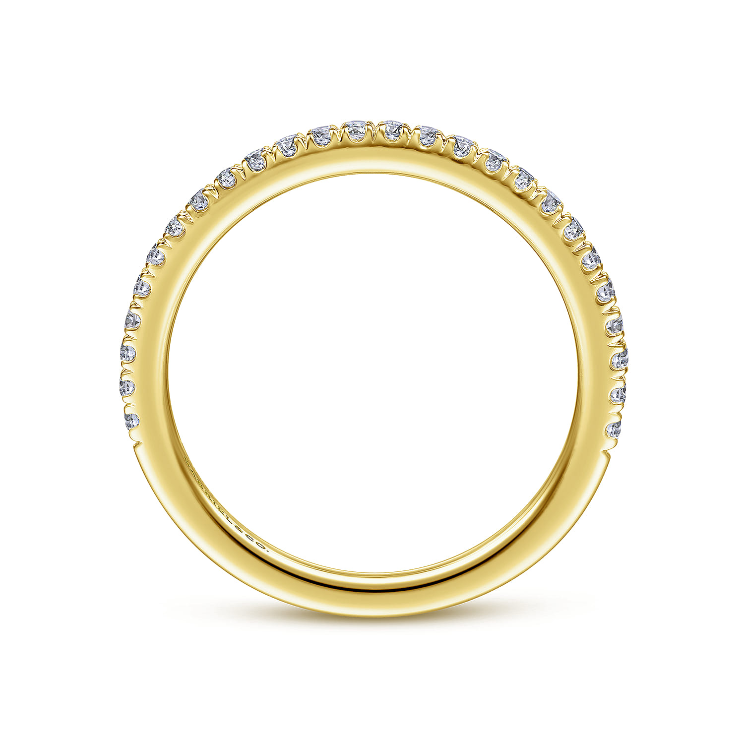 14K Yellow Gold Diamond Matching Wedding Band - 0.21 ct - Shot 2