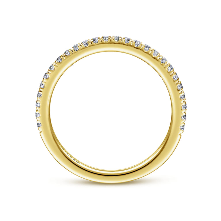 14K Yellow Gold Diamond Matching Wedding Band - 0.21 ct - Shot 2
