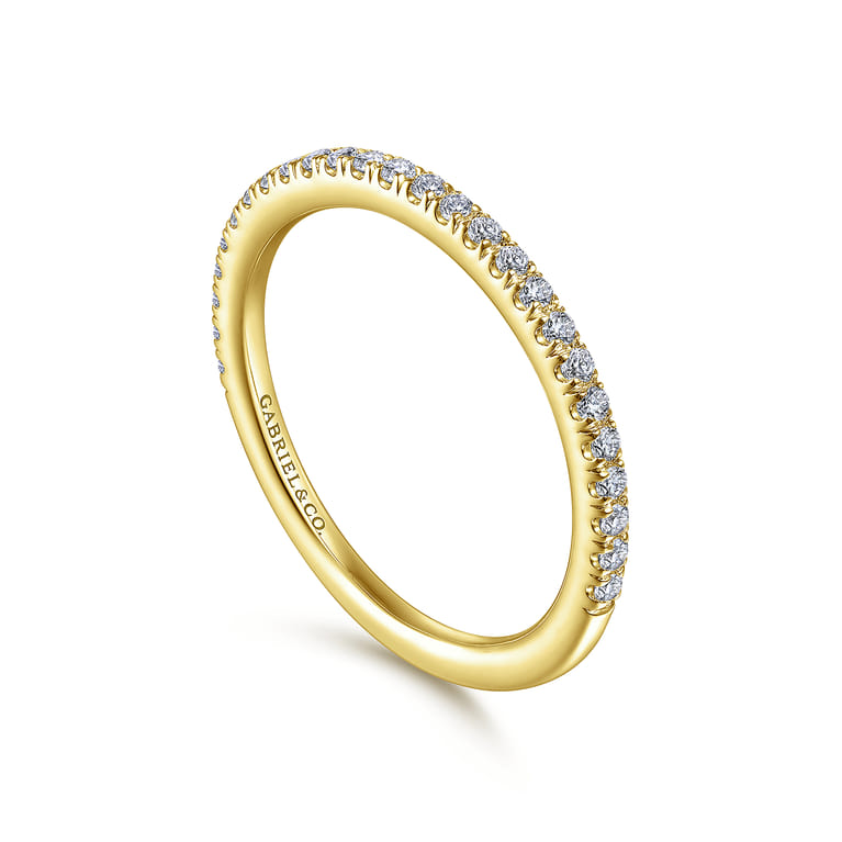 14K Yellow Gold Diamond Matching Wedding Band - 0.21 ct - Shot 3