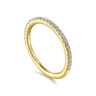 14K Yellow Gold Diamond Matching Wedding Band - 0.21 ct