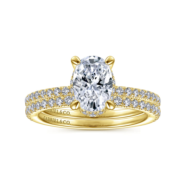 14K Yellow Gold Diamond Matching Wedding Band - 0.21 ct - Shot 4