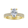 14K Yellow Gold Diamond Matching Wedding Band - 0.21 ct