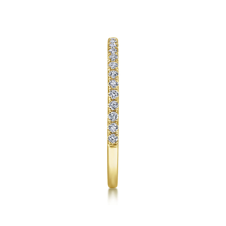 14K Yellow Gold Diamond Matching Wedding Band - 0.21 ct - Shot 5