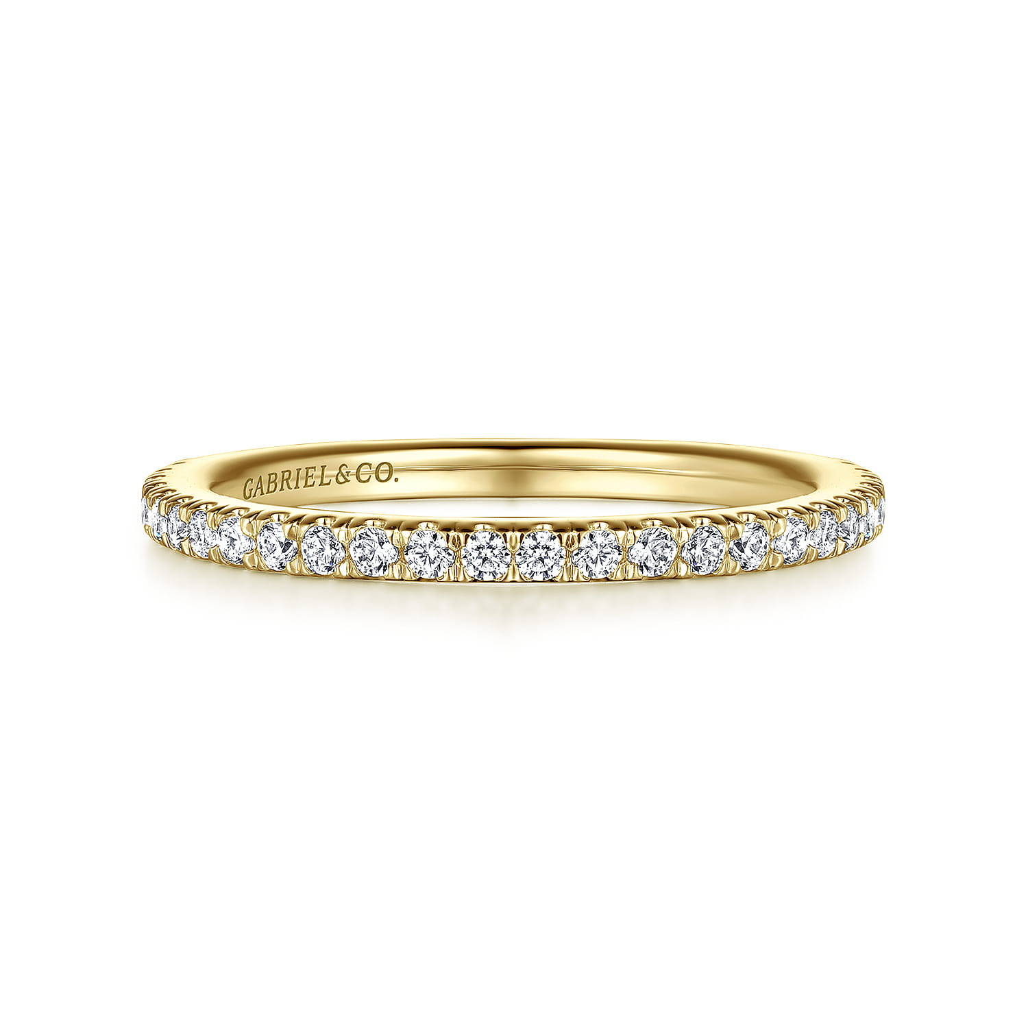 14K Yellow Gold Diamond Matching Wedding Band - 0.27 ct - Shot 1