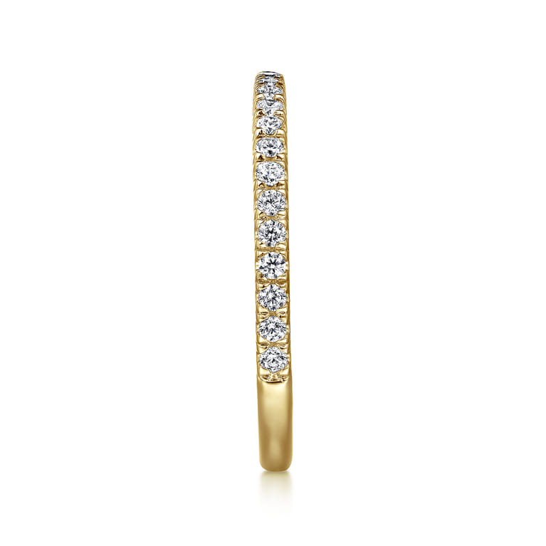 14K Yellow Gold Diamond Matching Wedding Band - 0.27 ct - Shot 4