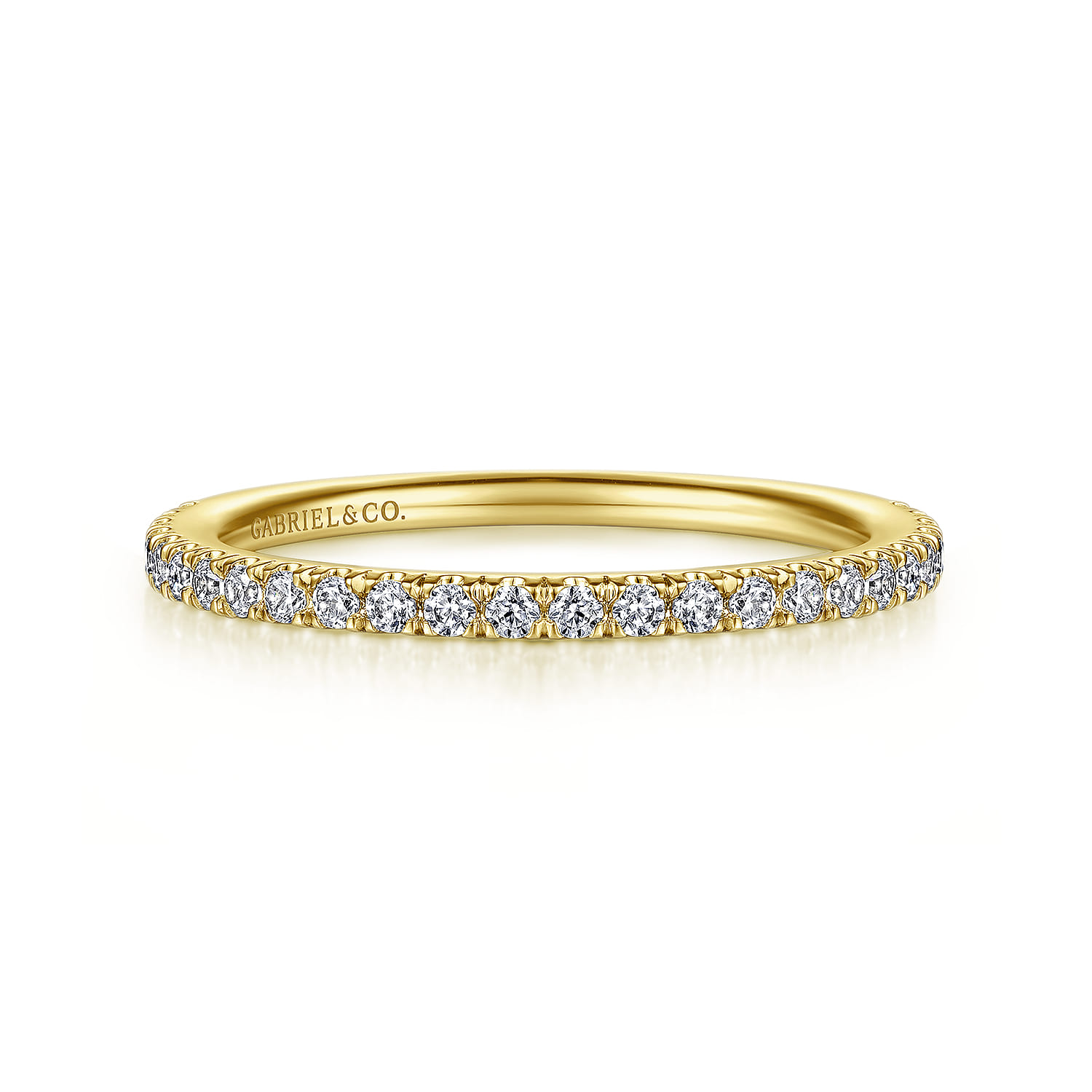 14K Yellow Gold Diamond Matching Wedding Band - 0.21 ct - Shot 1