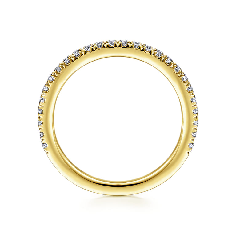 14K Yellow Gold Diamond Matching Wedding Band - 0.21 ct - Shot 2