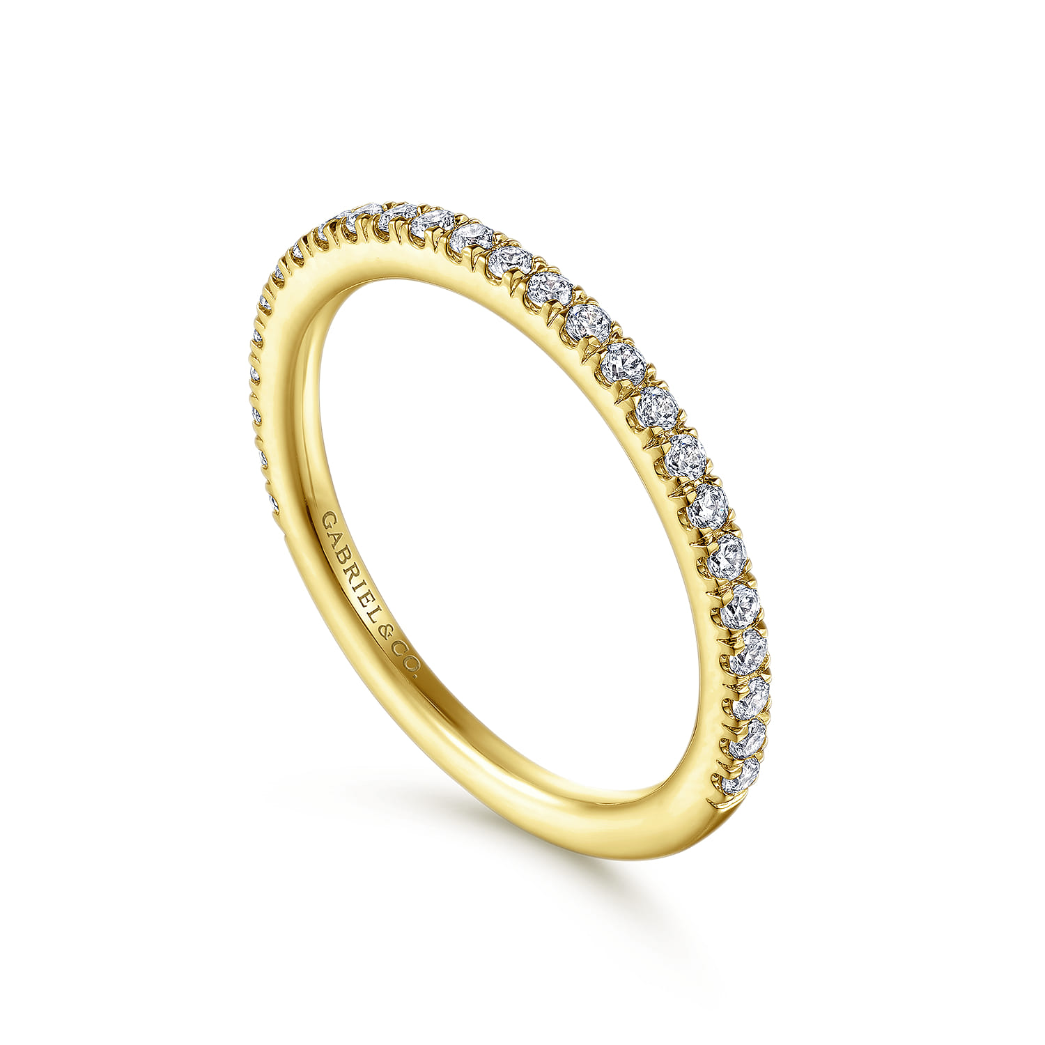 14K Yellow Gold Diamond Matching Wedding Band - 0.21 ct - Shot 3