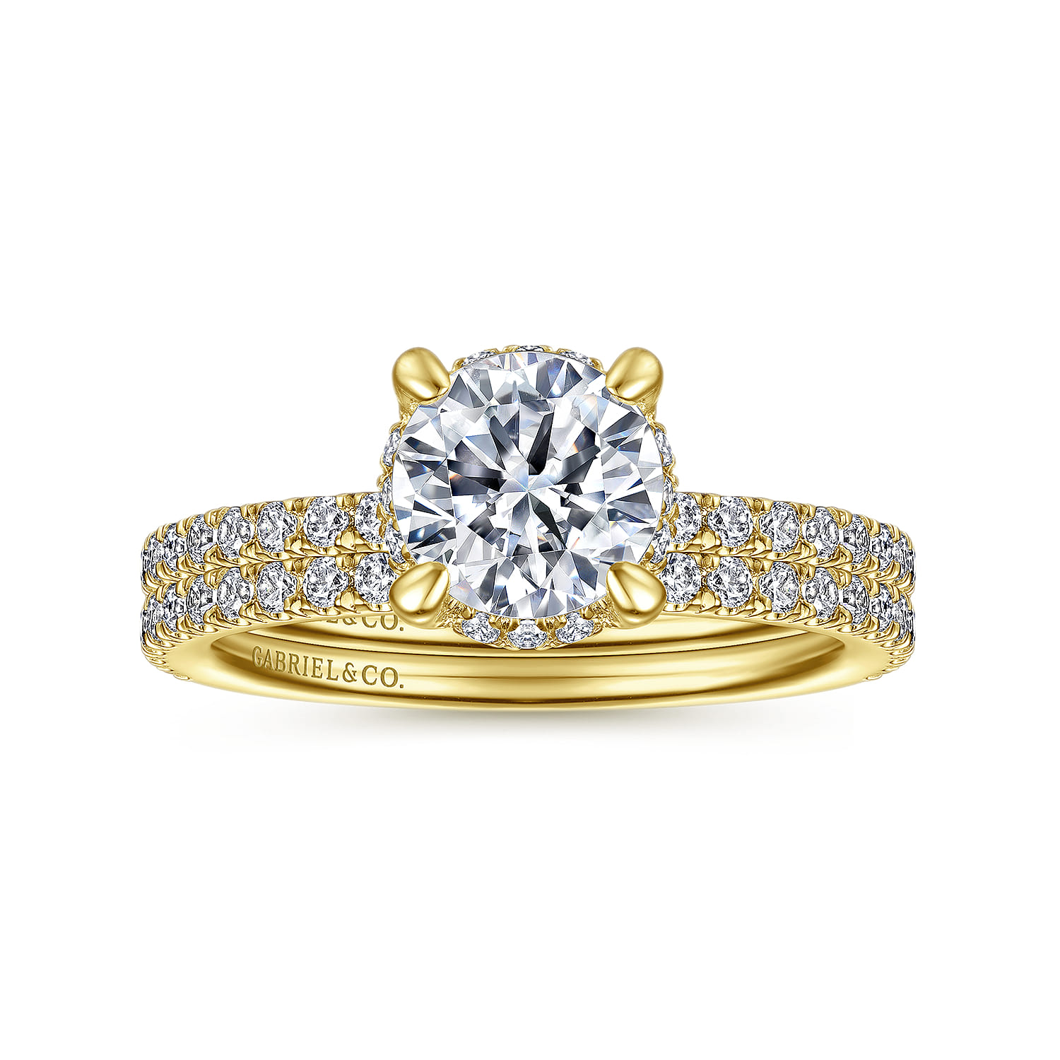 14K Yellow Gold Diamond Matching Wedding Band - 0.21 ct - Shot 4