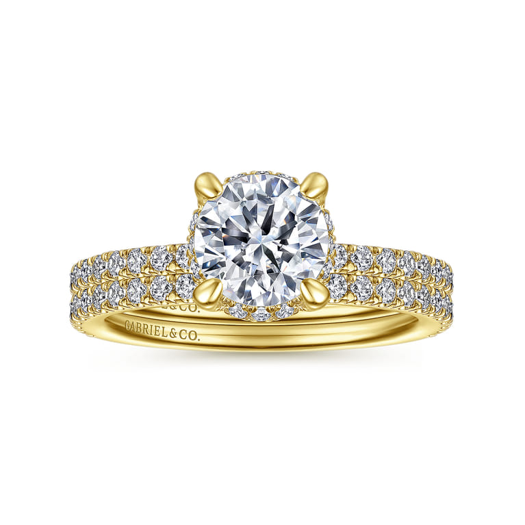 14K Yellow Gold Diamond Matching Wedding Band - 0.21 ct - Shot 4