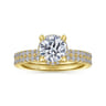 14K Yellow Gold Diamond Matching Wedding Band - 0.21 ct