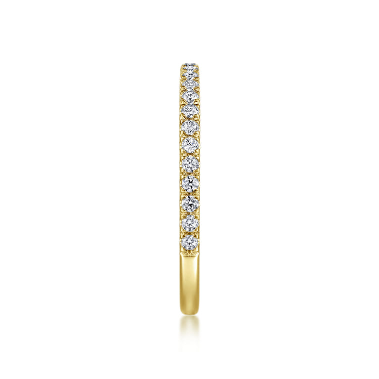 14K Yellow Gold Diamond Matching Wedding Band - 0.21 ct - Shot 5