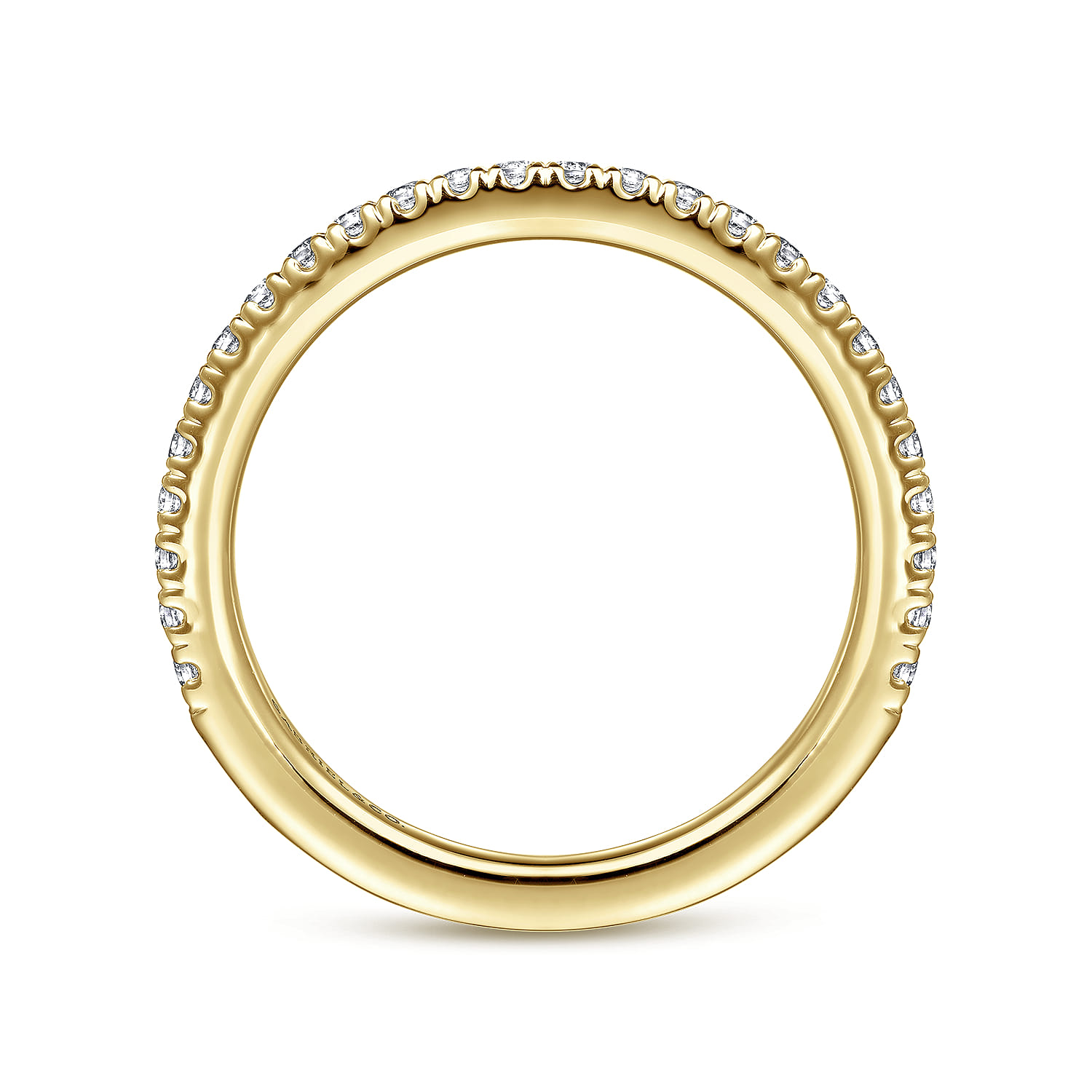 14K Yellow Gold Diamond Matching Wedding Band - 0.22 ct - Shot 2