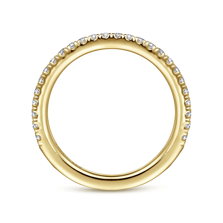 14K Yellow Gold Diamond Matching Wedding Band - 0.22 ct - Shot 2