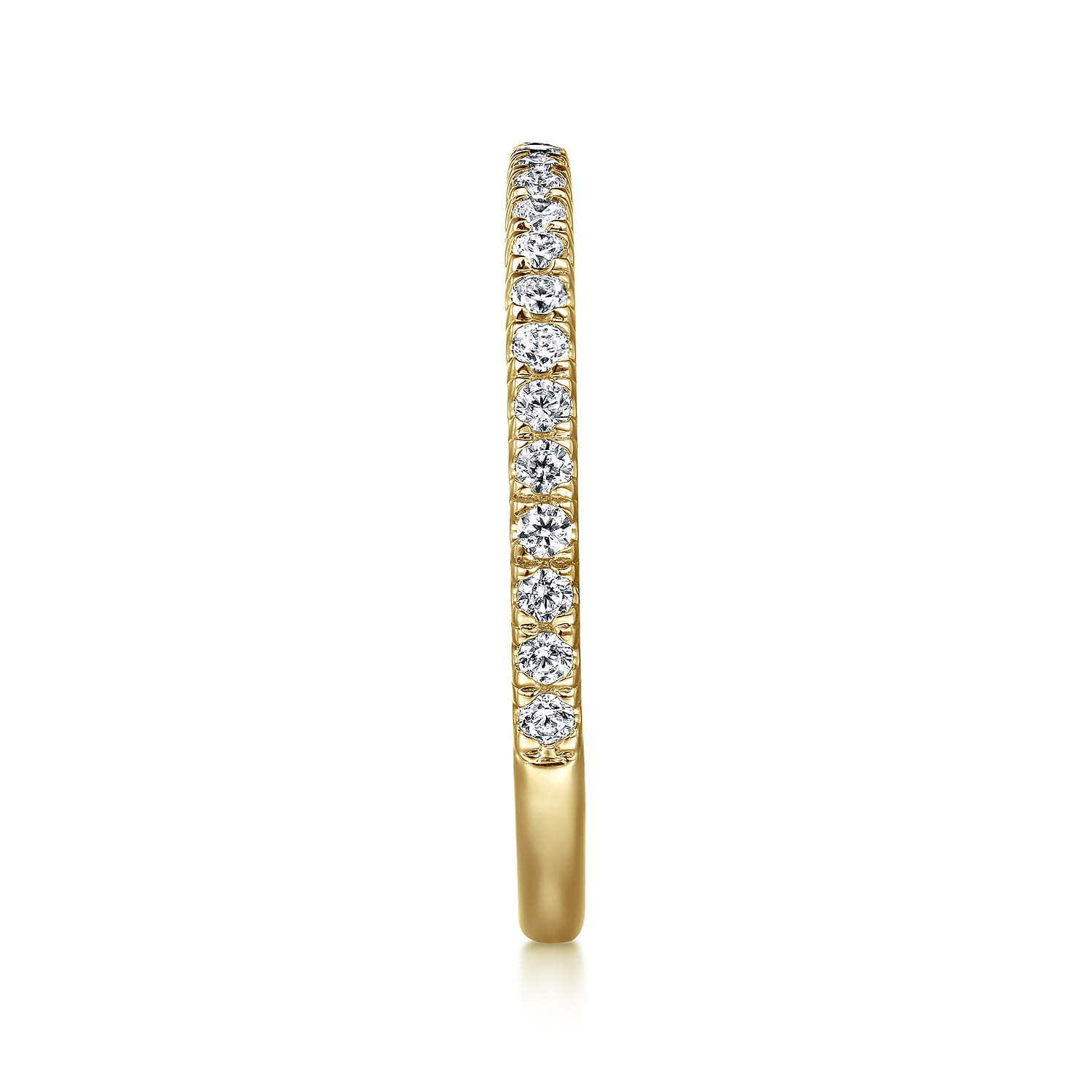 14K Yellow Gold Diamond Matching Wedding Band - 0.22 ct - Shot 4