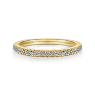 14K Yellow Gold Diamond Matching Wedding Band