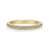 14K Yellow Gold Diamond Matching Wedding Band - 0.21 ct