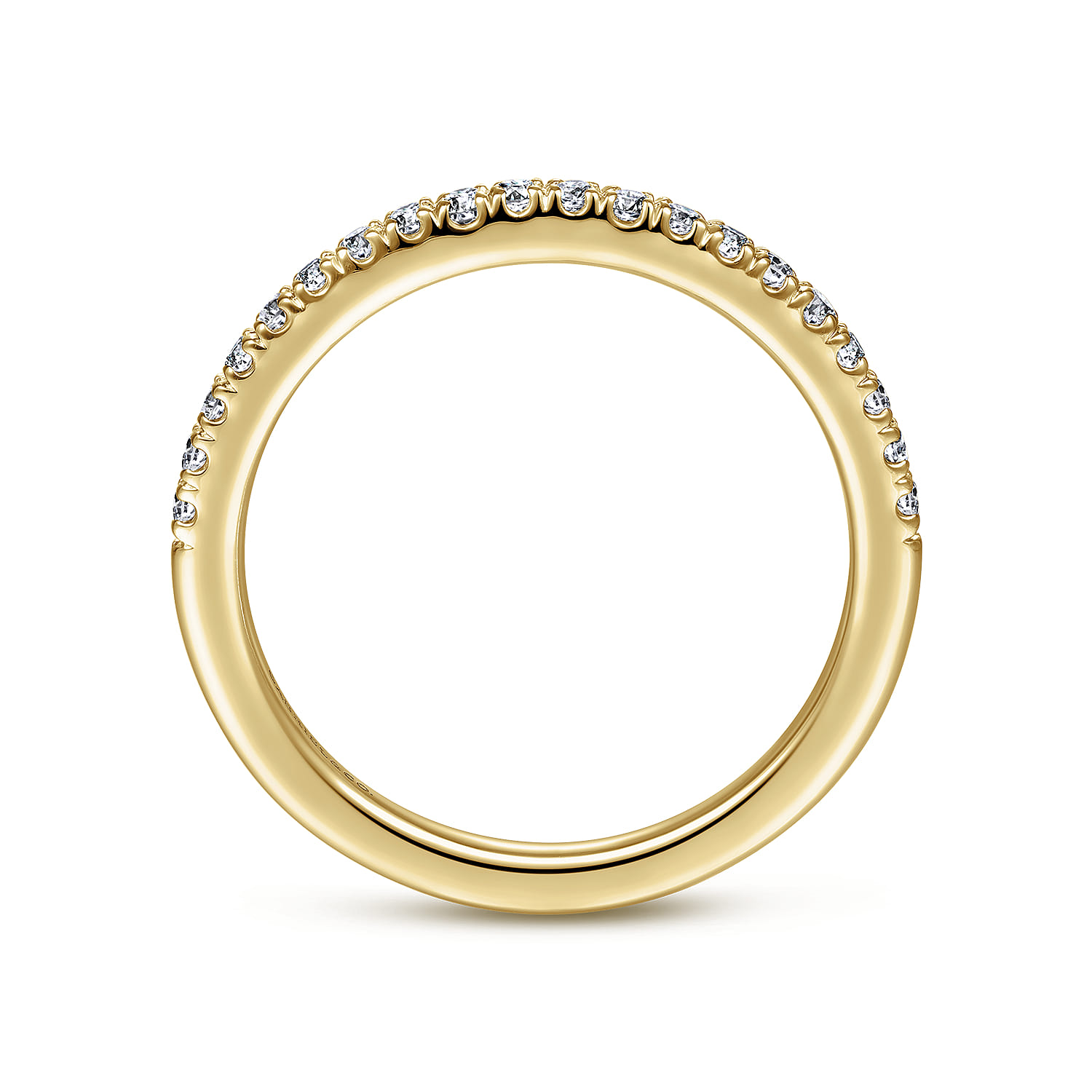 14K Yellow Gold Diamond Matching Wedding Band - 0.21 ct - Shot 2