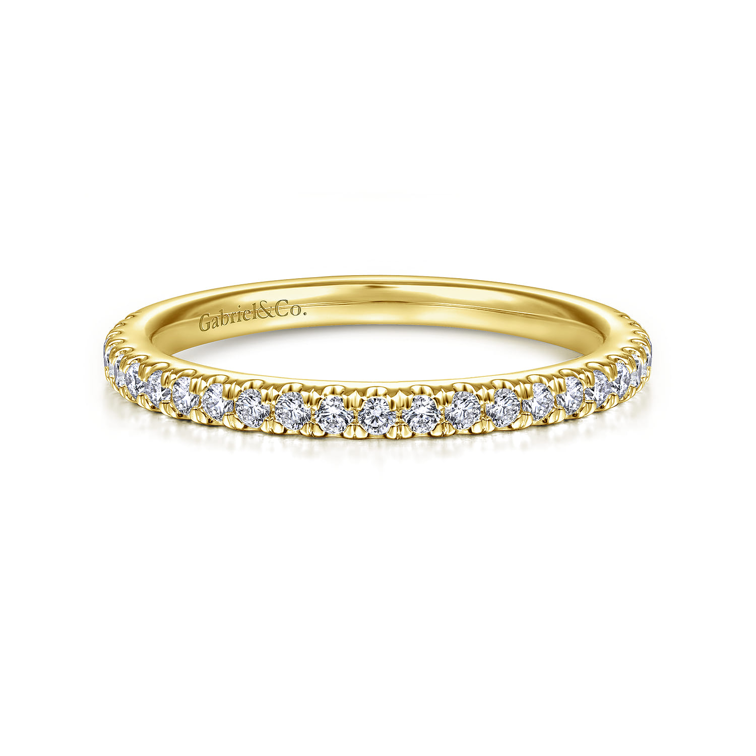 14K Yellow Gold Diamond Matching Wedding Band - 0.3 ct - Shot 1
