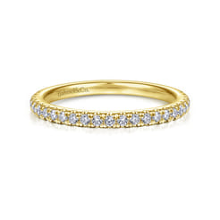 14K Yellow Gold Diamond Matching Wedding Band