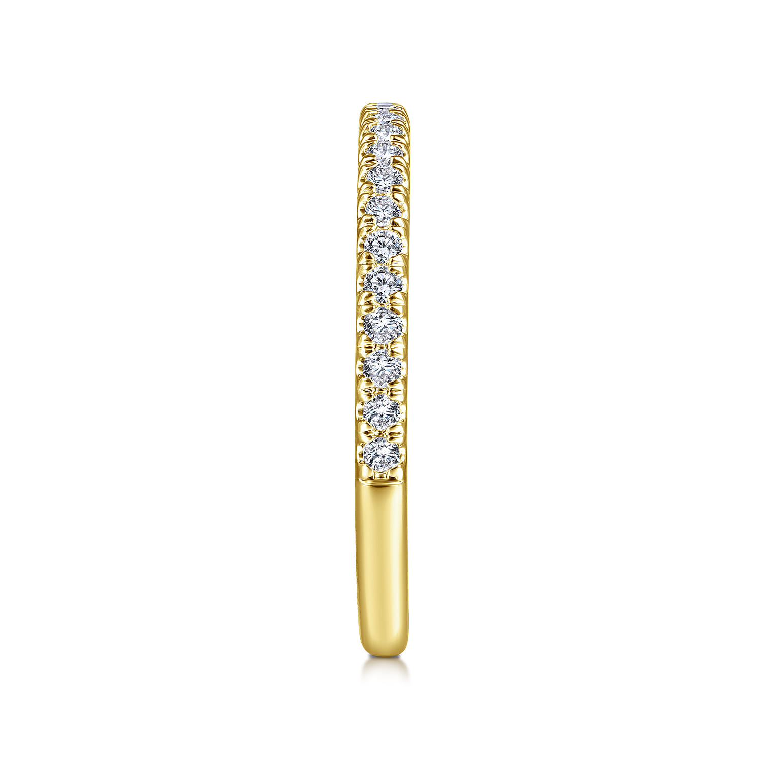 14K Yellow Gold Diamond Matching Wedding Band - 0.3 ct - Shot 5
