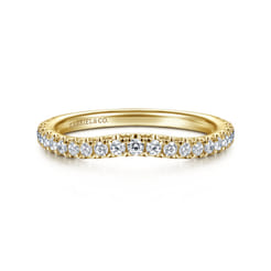 14K Yellow Gold Diamond Matching Wedding Band