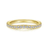 14K Yellow Gold Diamond Matching Wedding Band - 0.34 ct