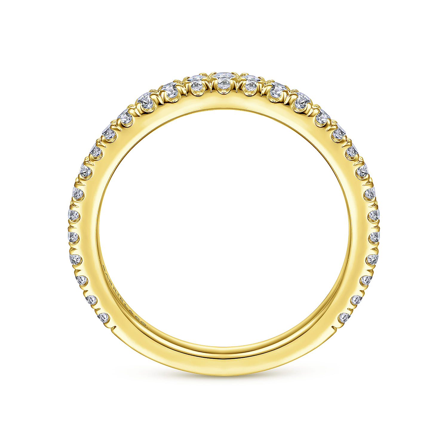 14K Yellow Gold Diamond Matching Wedding Band - 0.34 ct - Shot 2