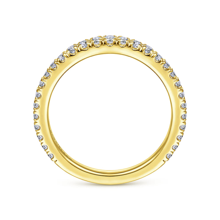 14K Yellow Gold Diamond Matching Wedding Band - 0.34 ct - Shot 2