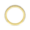 14K Yellow Gold Diamond Matching Wedding Band - 0.34 ct