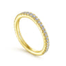 14K Yellow Gold Diamond Matching Wedding Band - 0.34 ct