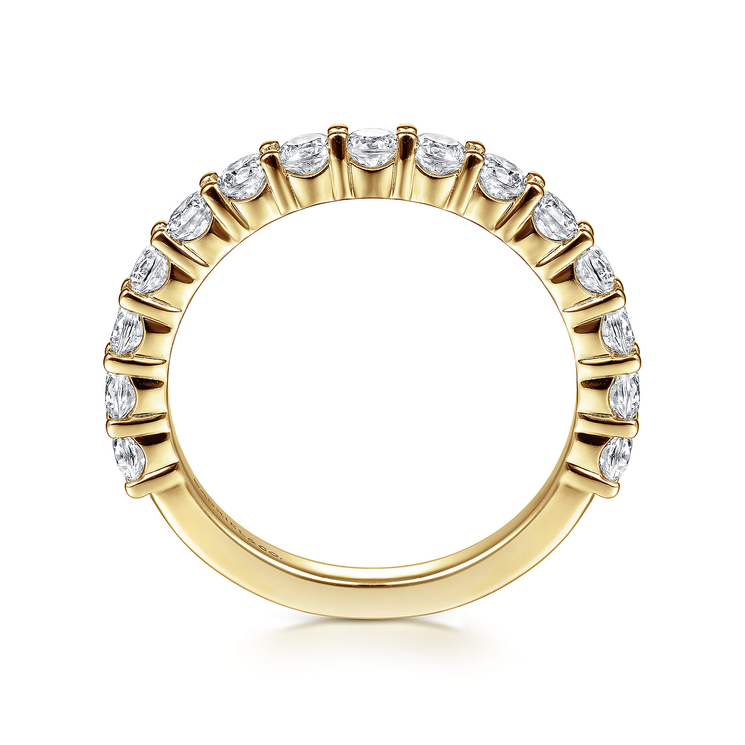 14K Yellow Gold Diamond Matching Wedding Band - 1.02 ct - Shot 1