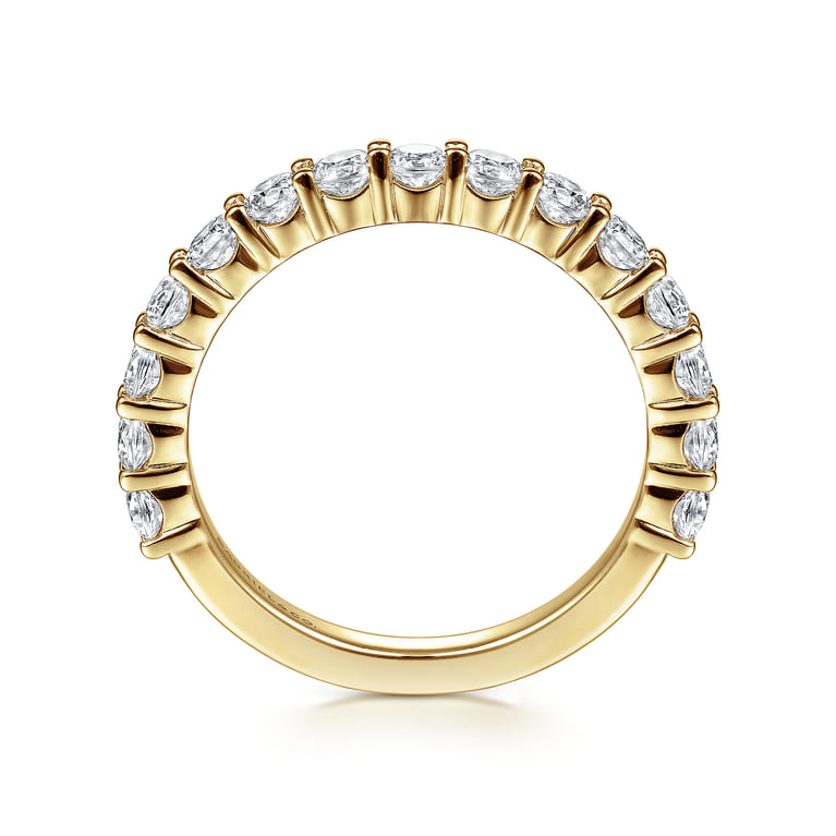 14K Yellow Gold Diamond Matching Wedding Band - 1.02 ct - Shot 1