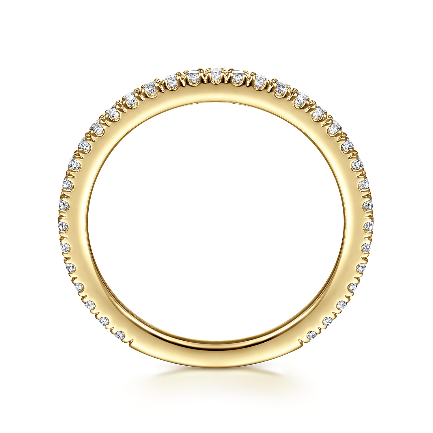 14K Yellow Gold Diamond Matching Wedding Band - 0.33 ct - Shot 2