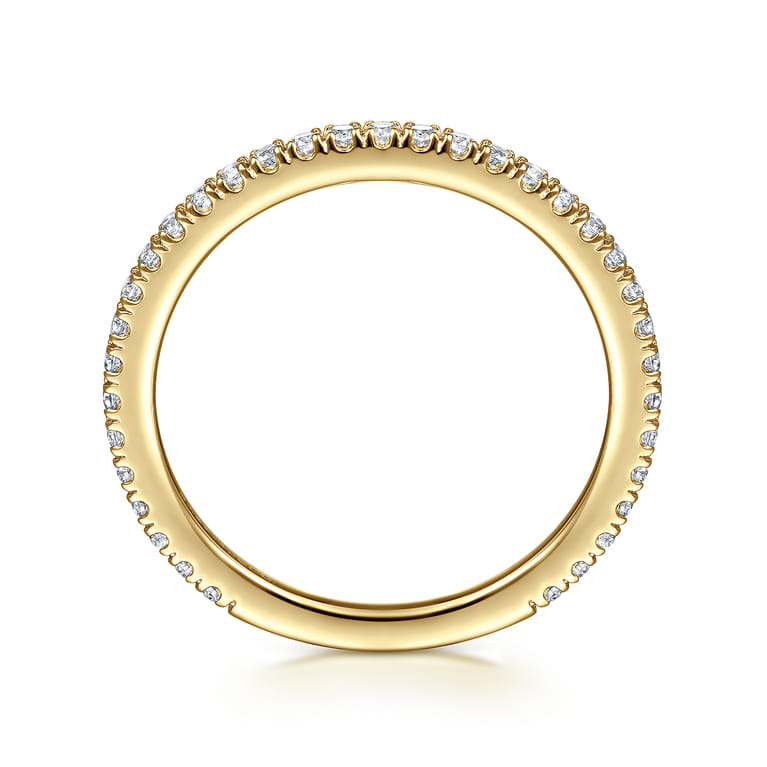 14K Yellow Gold Diamond Matching Wedding Band - 0.33 ct - Shot 2