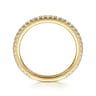 14K Yellow Gold Diamond Matching Wedding Band - 0.33 ct