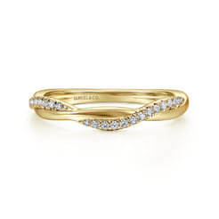 14K Yellow Gold Diamond Matching Wedding Band