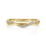 14K Yellow Gold Diamond Matching Wedding Band - 0.16 ct