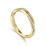 14K Yellow Gold Diamond Matching Wedding Band - 0.16 ct